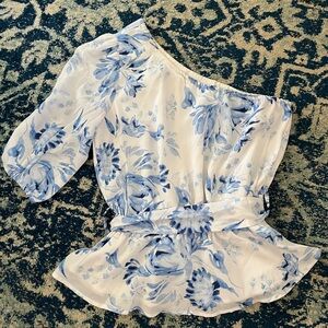 Floral Blue Women's Top